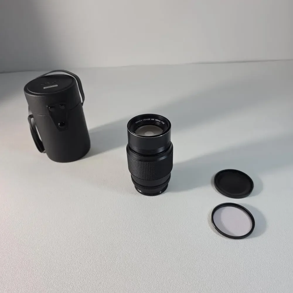 Konica Hexar AR 135mm F3.5 Camera Lens With Case
